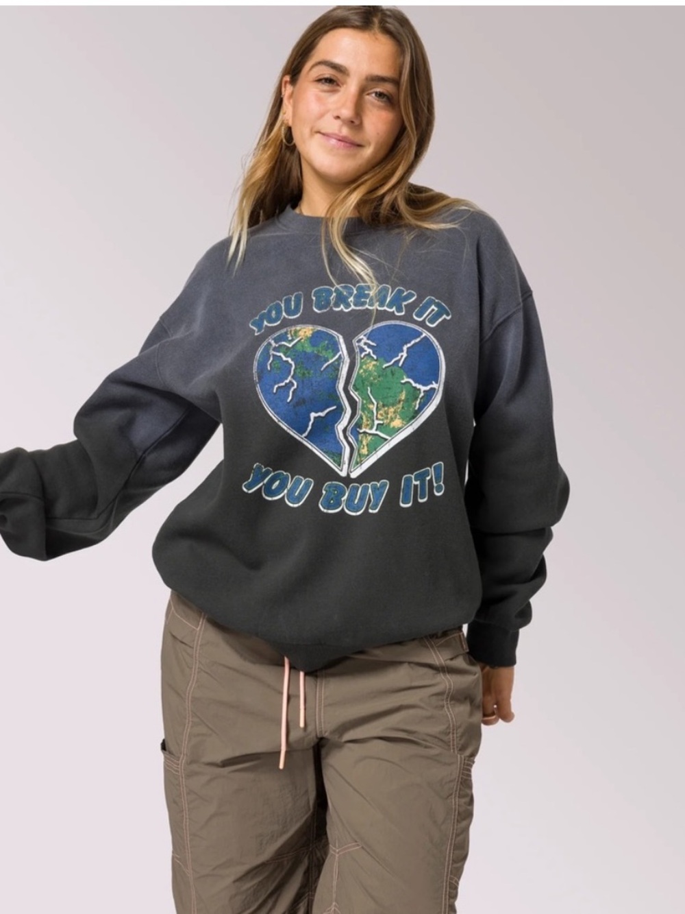 Parks Project You Break It You Buy It Graphic Crew Neck Sweatshirt